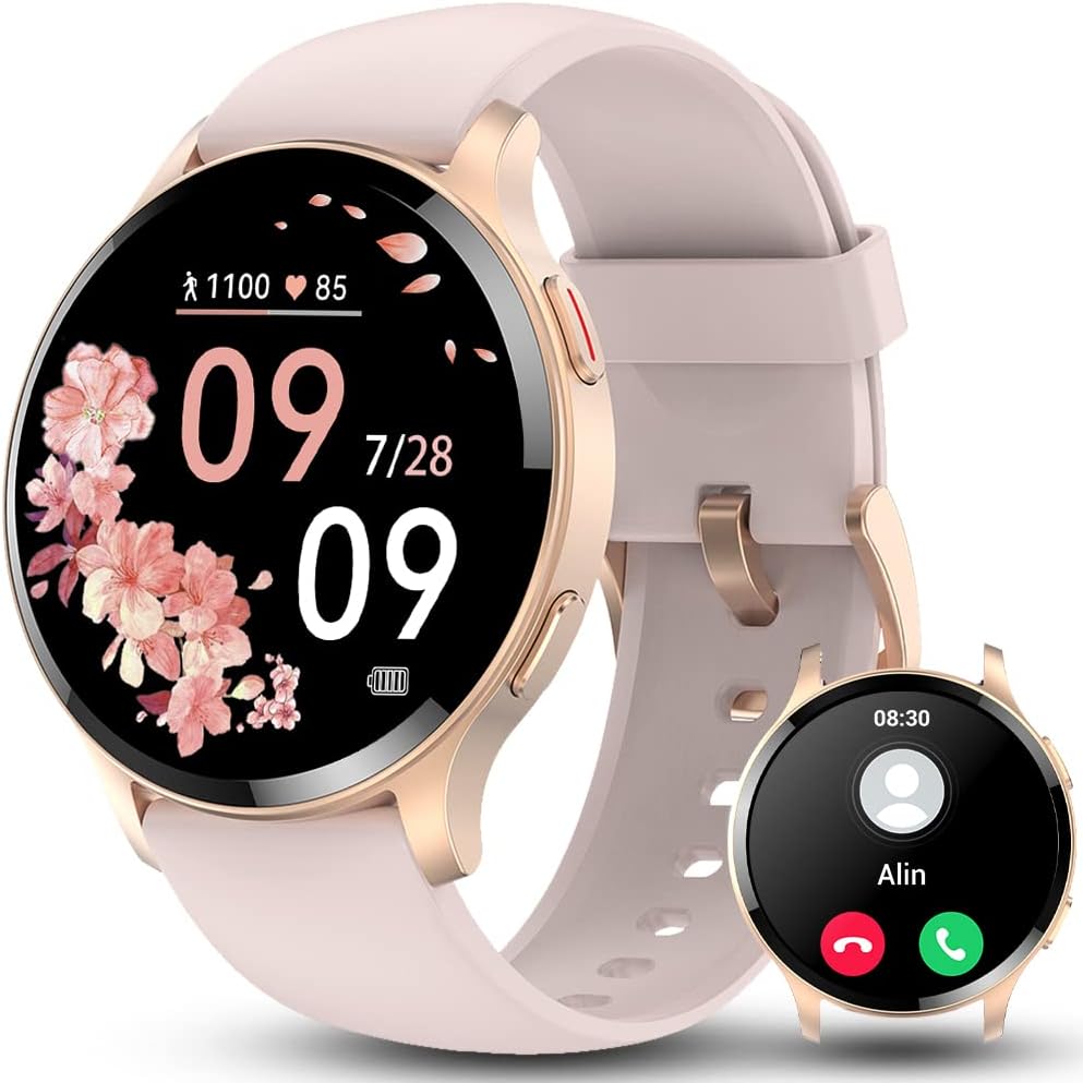 Bmoled Smartwatch Donna Fitness Watch,1.45 allaperto Orologio IP68 con 100+ Modalità Sport, Fitness Contapassi Cardiofrequenzimetro SpO2, Monitoraggio del Sonno, Android iOS