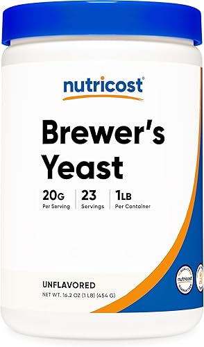 Nutricost Polvo de levadura de cerveza de 1 libra (16 onzas), sin OMG, apto para vegetarianos