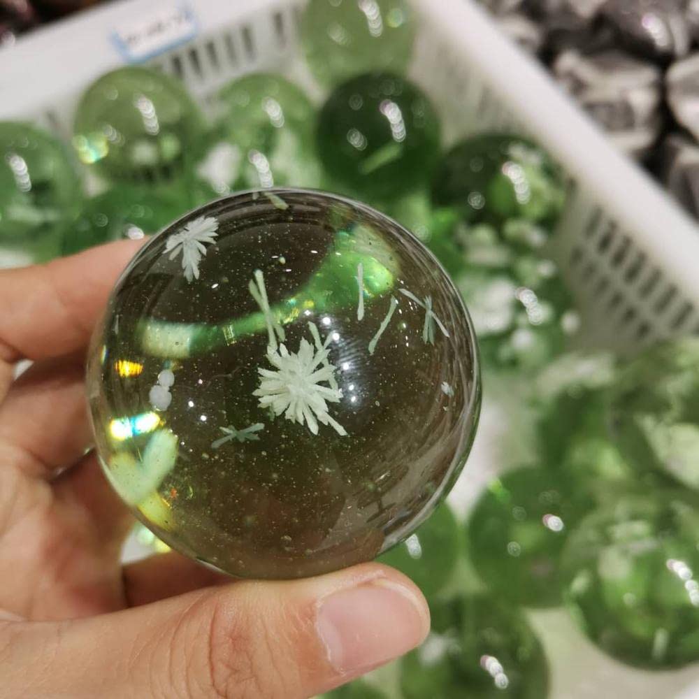 Amazon.co.jp: デコレーションのための55-60mmの緑の火山のガラス球の