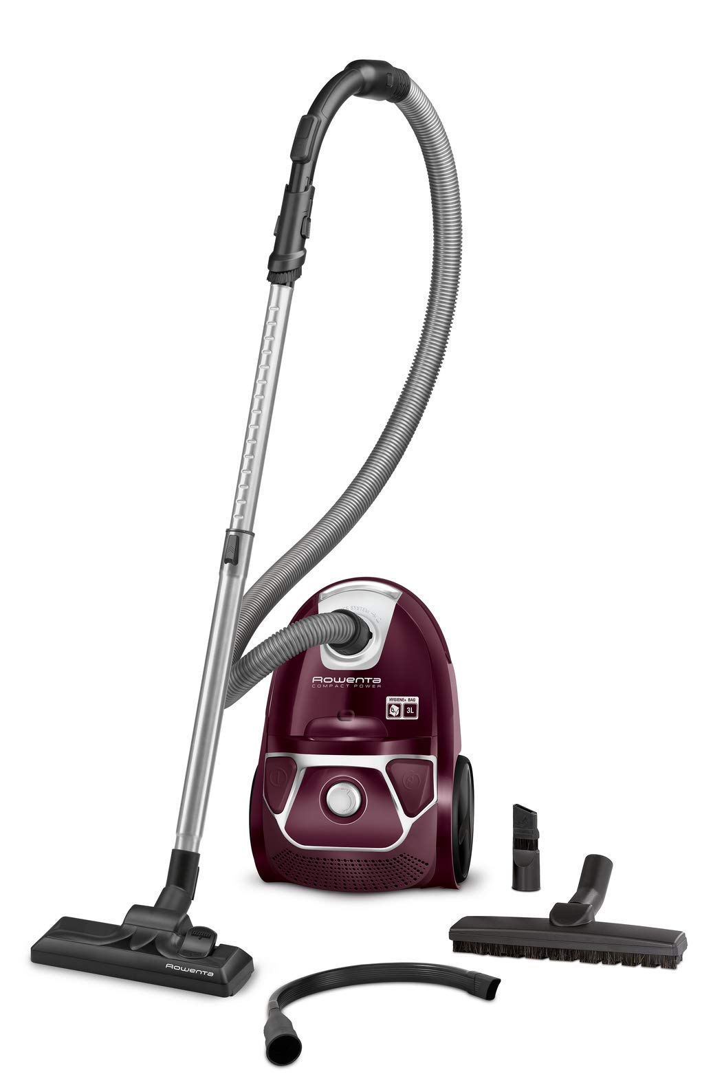 Rowenta Compact Power Morado RO3969EA - Aspirador trineo con bolsa de alta filtración y filtro permanente gran eficiencia, depósito de 3 L (Reacondicionado Certificado)