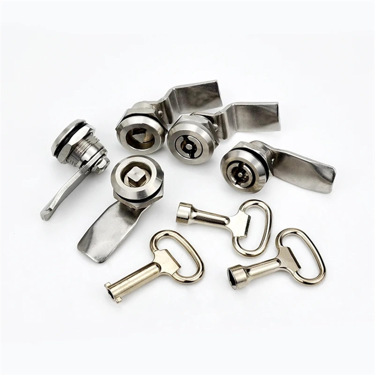 1 Set of Installation Distribution Cabinet Lock Panel 304 Stainless Steel Cam(S Type Lock core,BH10)