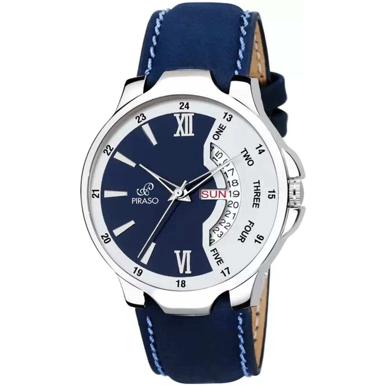 PR2922 Bleed Blue Day and Date Functioning Strap Adult Quartz Analog Watch - for Men Analog Watch - for Men (B0BD1Z3MN5) Amazon Price History, Amazon Price Tracker