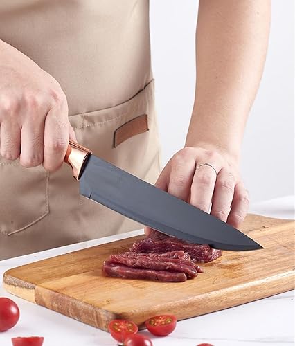 Miniatura 3 de Juego de utensilios de cocina, 19 piezas de herramientas y cuchillos de cocina, tabla de cortar, juego de cubiertos, con soporte para utensilios de