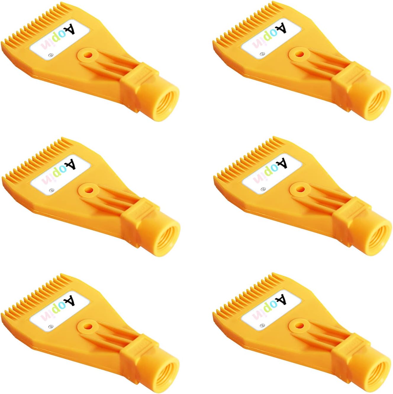 Aopin Blowing Wind Nozzle G1/4 Female, Flat Air Nozzle Orifice, ABS Air Wind Nozzle Air Spray Nozzle Jet Nozzle Suitable for Compressed Air Machine Accessory, To Dust Removal, Air Drying 6 Pcs