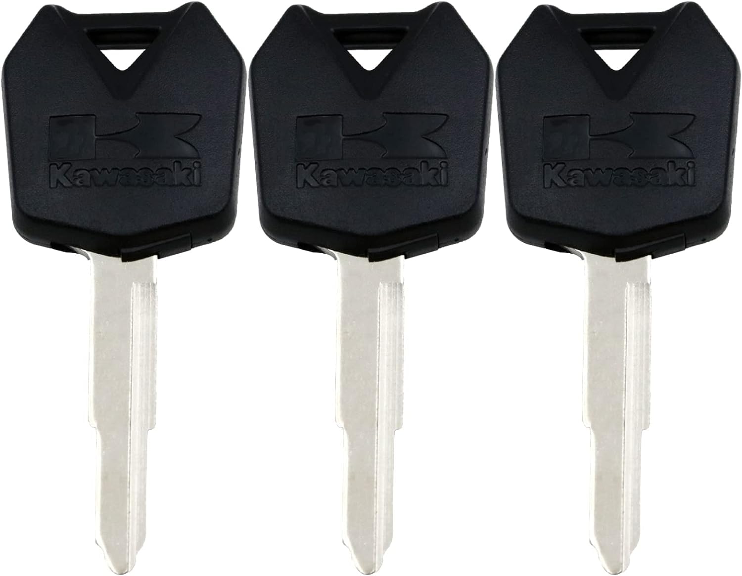 Generic Motorcycle Blank Uncut Key Motorbike Duplicate Key Replacement Fit Compatible with Kawasaki Z400 Z900 Z1000 Ninja400 ZX-6R ZX-7R ZX-9R ZX-10R ZX-12R ZX-14R 2014-2022 (Black)