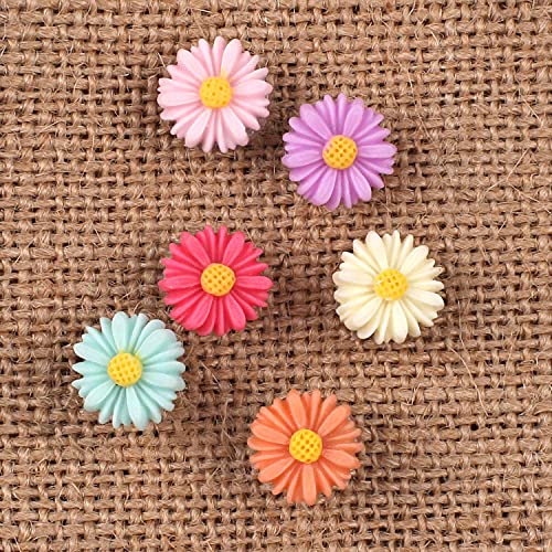 30 Pieces Flower Pushpins Flower Thumb Tacks Decorative Floret Push Pins Colorful Floret Thumbtacks For Photo Wall, Feature Wall, Whiteboard, Cork Board, Map, Bulletin Board, Office Or Home #TOP4