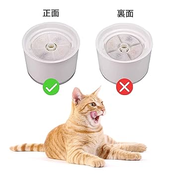 Amazon.co.jp: ペット フィルター 給水器フィルター 12枚入 猫