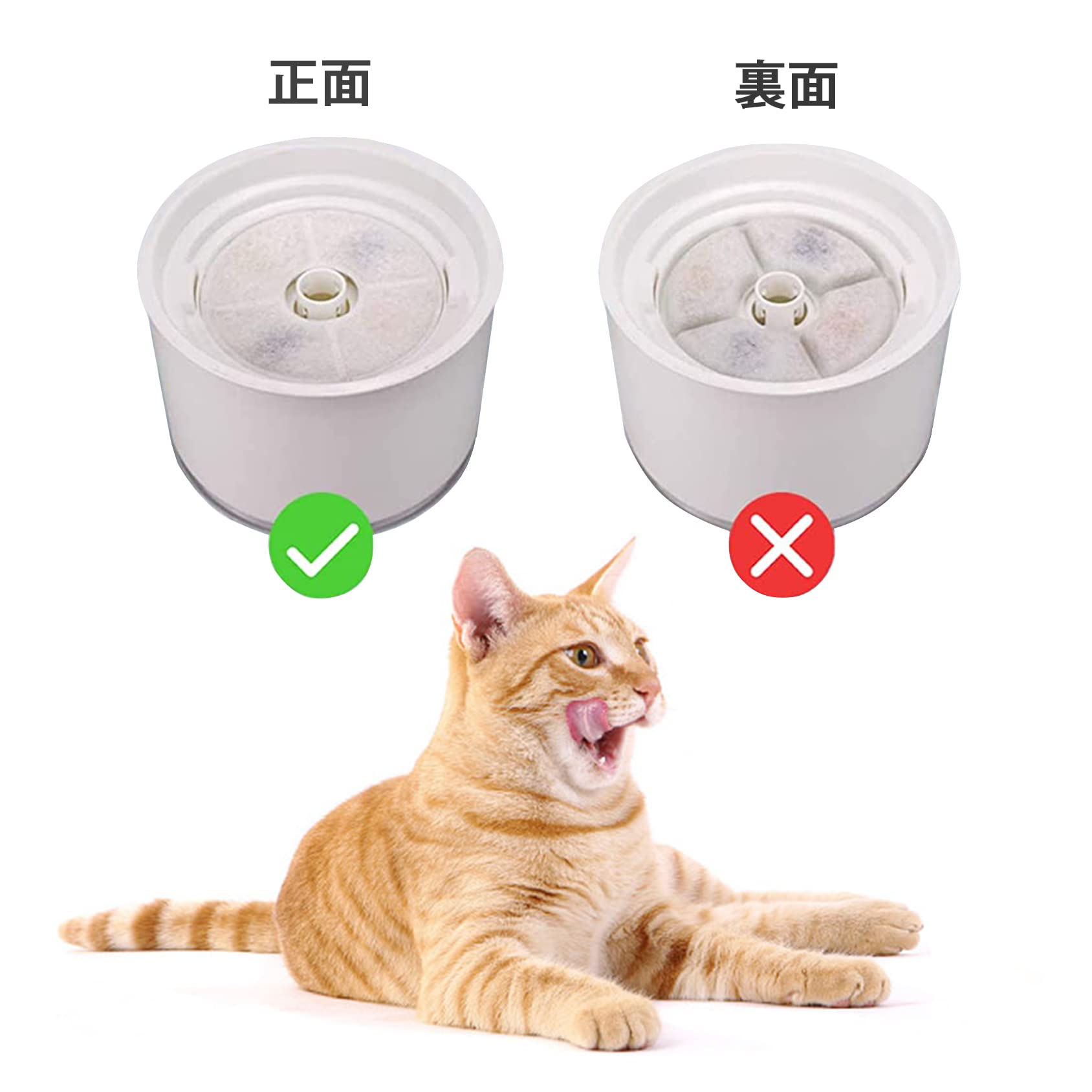 Amazon.co.jp: ペット フィルター 給水器フィルター 12枚入 猫給水器