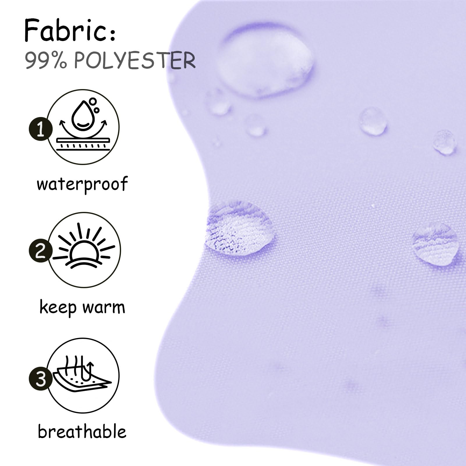 Traje de nieve infantil de 2 piezas, chaqueta de esquí + pantalones de esquí, impermeable, cortavientos, transpirable, con capucha, para niños y niñas, traje de esquí de invierno, lila, 120