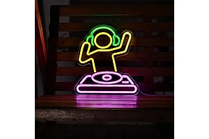 Electrifying DJ Neon Sign: Illuminate Your Party