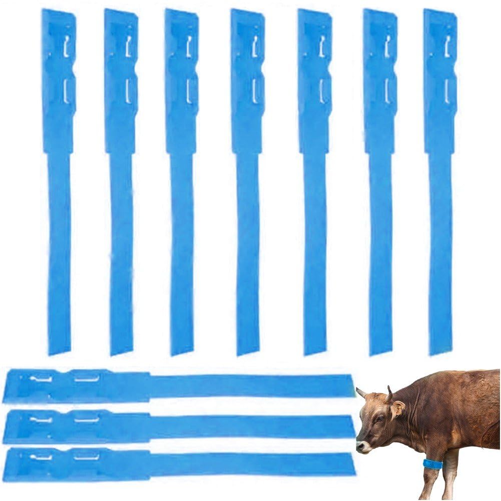 Sanfly 10pcs Cow Identification Bands Identification Id Collars Bands Cattle Leg Rings Livestock Identification Bands Bands