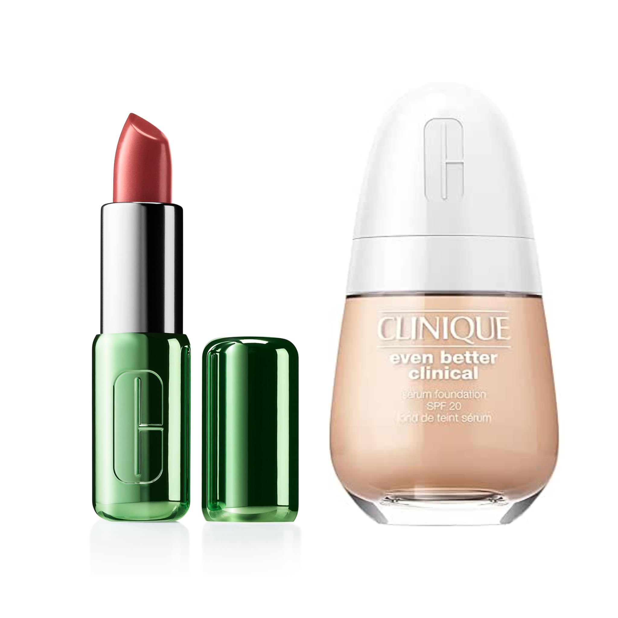 Clinique Pop Longwear Lipstick (3.9 g) + Even Better Clinical Serum Foundation SPF 20 (30 ml) - Rossetto a lunga tenuta - Satinato, opaco o brillante - Fondotinta con copertura completa