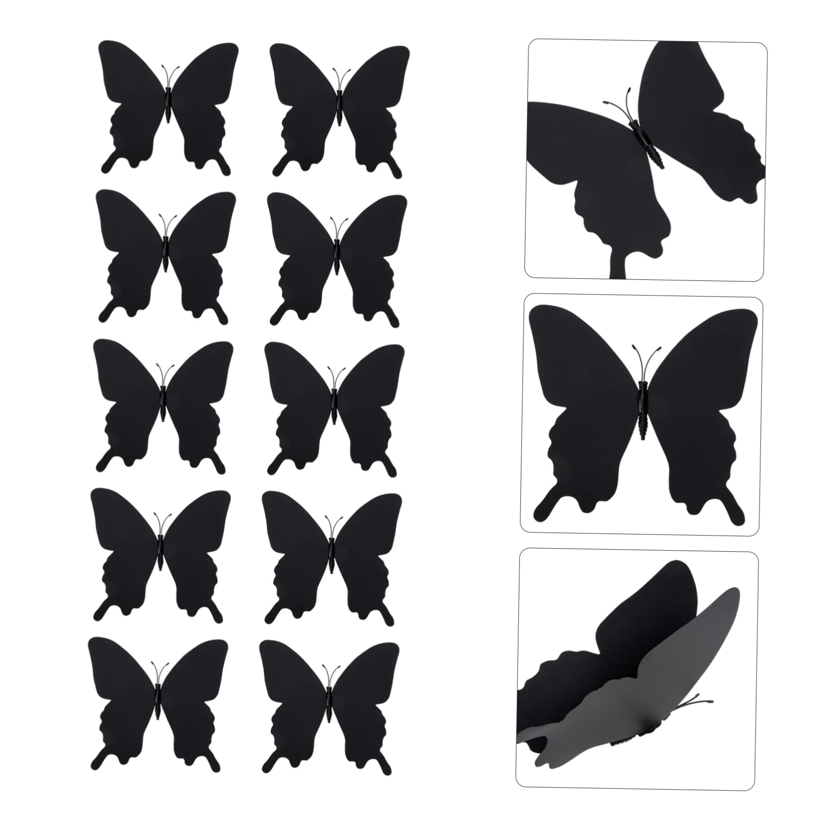 Pegatinas Decorativas De Negras Paredes Adhesivos De Vinilo Decoración Oficina 10 Piezas X 4