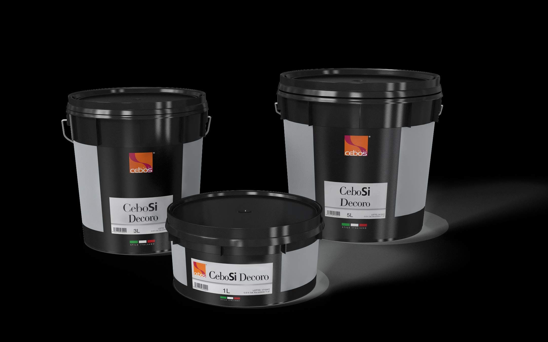Spatolato acrilico CEBOSI DECORO base argento vari colori e formati - LT.5, BASE SILVER