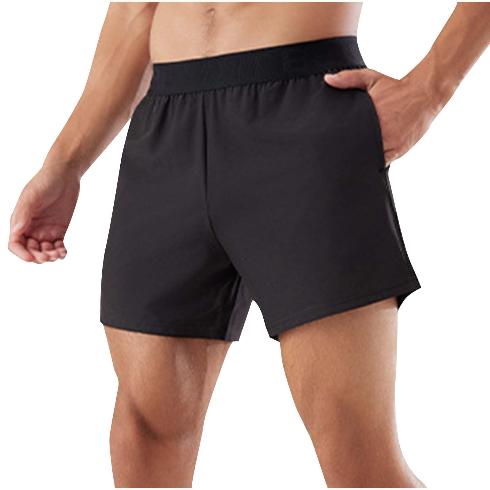 Mens Running Gym Shorts Summer Breathable Lightweight Athletic Sports Short Pants Comfy Training Workout Trunks