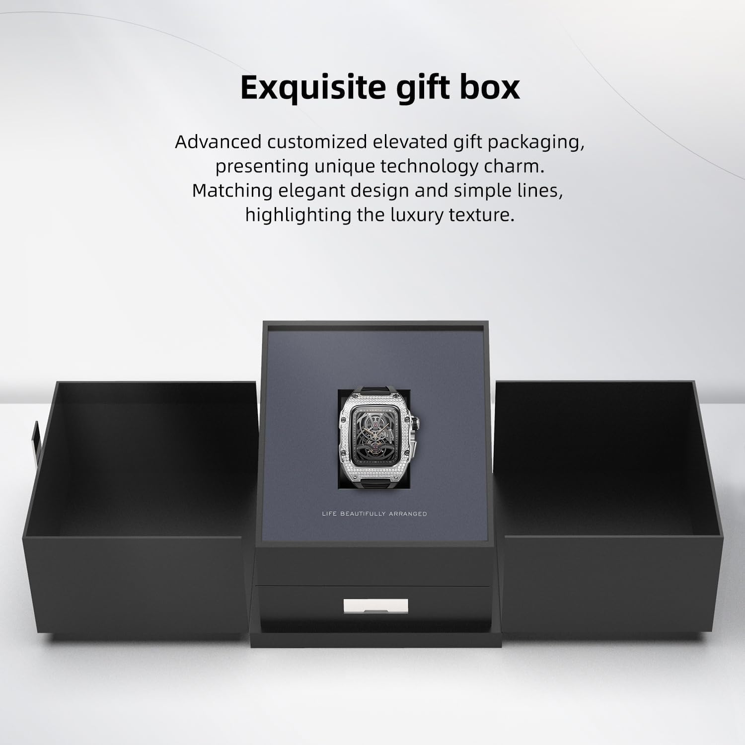 VERTU H1 Diamonds Smart Watch for Men, Mechanical Smartwatch for Android with 1.85 Sapphire Display, Answer/Make Call, Fitness Watch, Blood Oxygen, Heart Rate and 100+ Sports Modes (White/Gold) VERTU H1 Diamonds Smart Watch for Men, Mechanical Smartwatch for Android with 1.85 Sapphire Display, Answer/Make Call, Fitness Watch, Blood Oxygen, Heart Rate and 100+ Sports Modes (White/Gold)