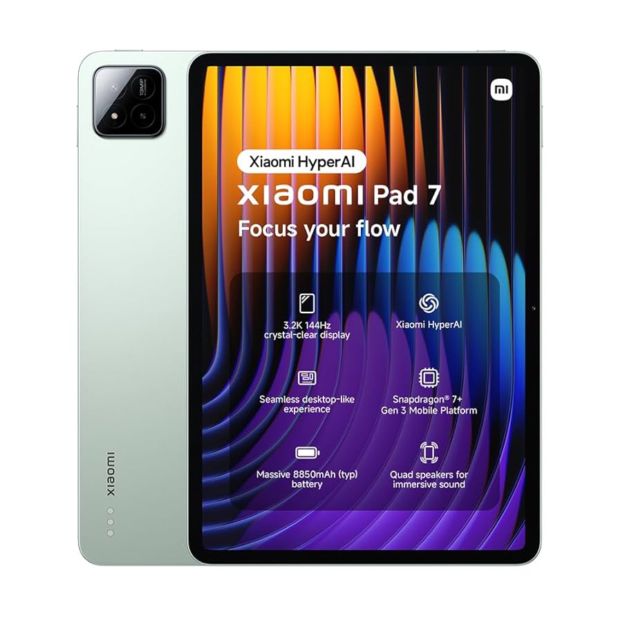 Xiaomi Pad 7 Tablet, 11.2 Inches, 8 + 256 GB, Green, 3.2K