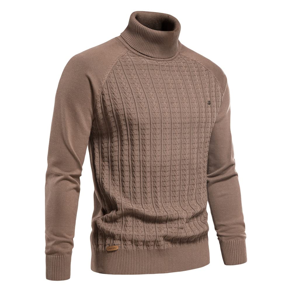 moisture Męski sweter na co dzień męski sweter z długim rękawem golf sweter jednolity kolor męski dzianinowy sweter biznesowy na co dzień prosty męski sweter sweter sweter dla mężczyzn (kolor: ciemnoszary, rozmiar: S)