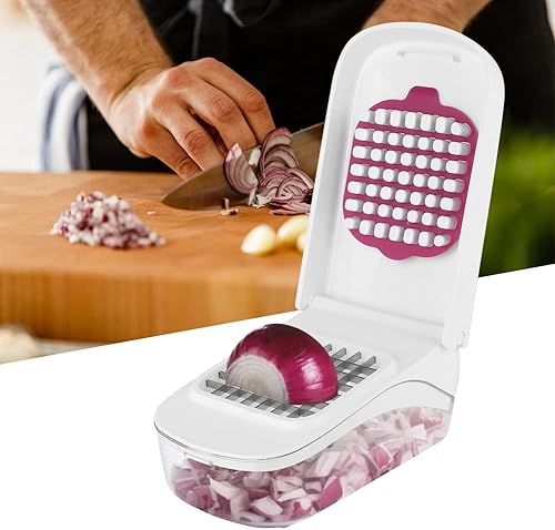 Miniatura 4 de Picador de alimentos, picador manual de verduras de mano, cortador de verduras rebanador de verduras sin esfuerzo para restricción