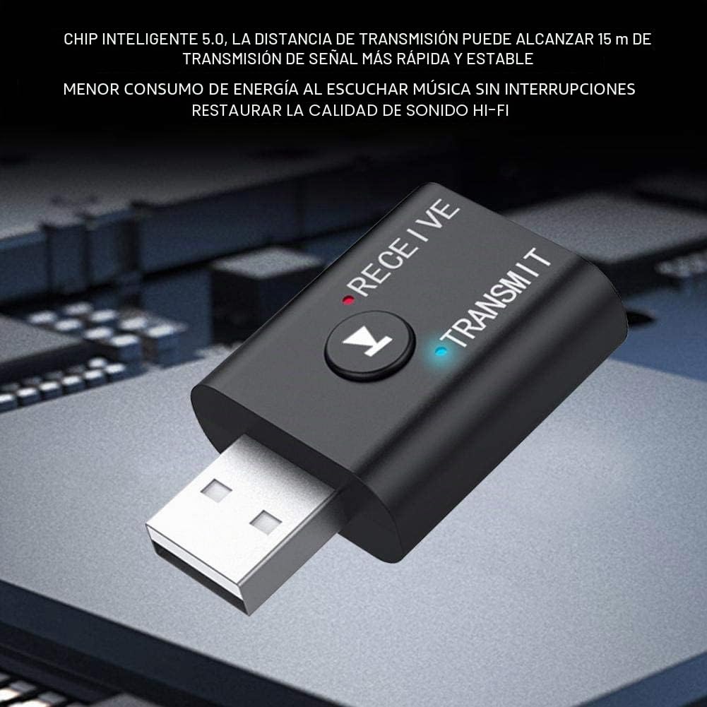 Bluetooth Transmisor Receptor para TV, 2 en 1 Bluetooth 5.0 Equipo de Adaptador de Audio de Circuito Independiente para TV/PC/Proyector/Teléfono Móvil/Tableta de Sonido para el Hogar