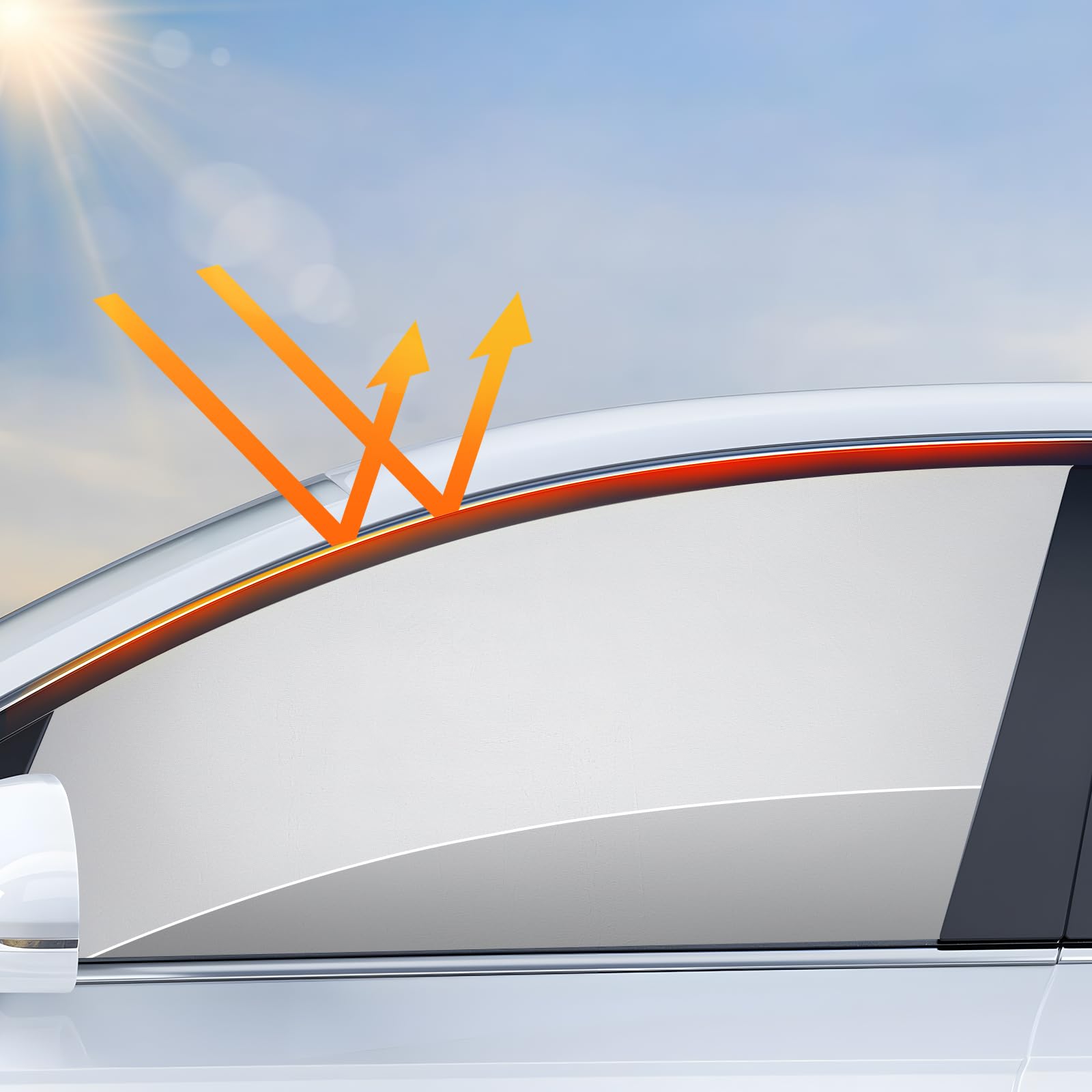 Parasole Laterali per Auto 2 Pezzi, Magnetica Tendine Oscuranti, Protezione UV Privacy