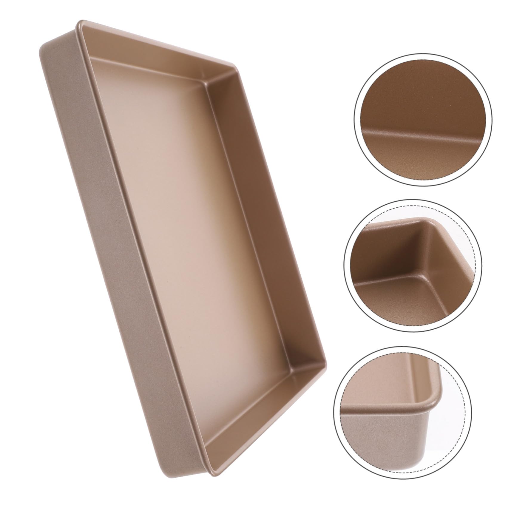Zerodeko Backblech für Backofen Quadratische Kuchenform Antihaftbeschichtete Backform Kleine Bratform Ofenform aus Kohlenstoffstahl