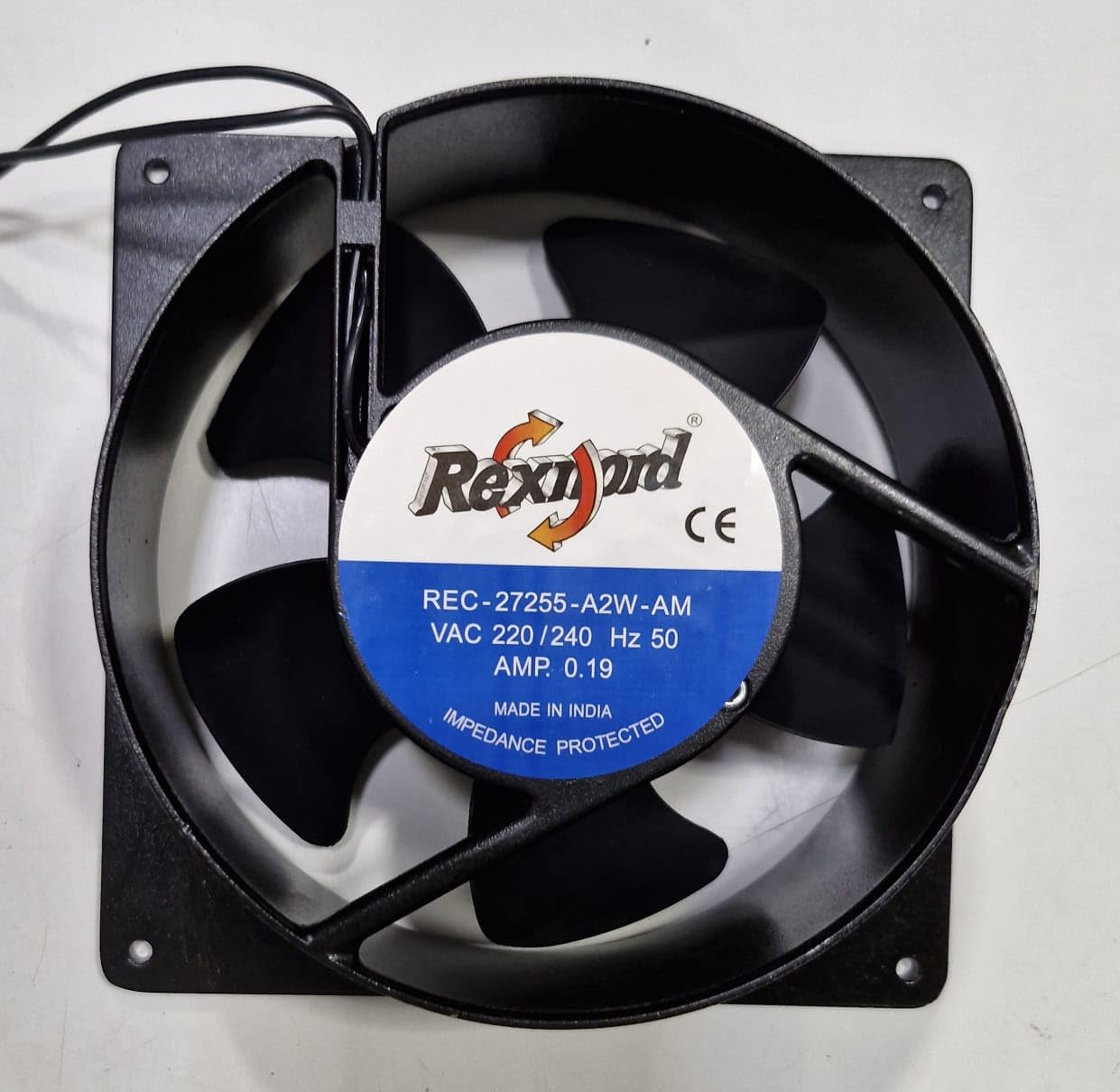 D.R xtreme electrical Rexnord Panel Fan 6 inchi half round half square REC-27255-A2W-AM, VAC 220/240V, 50Hz, 0.19 AMP, Impedance Protected, Black box in 1 pcs-image-21