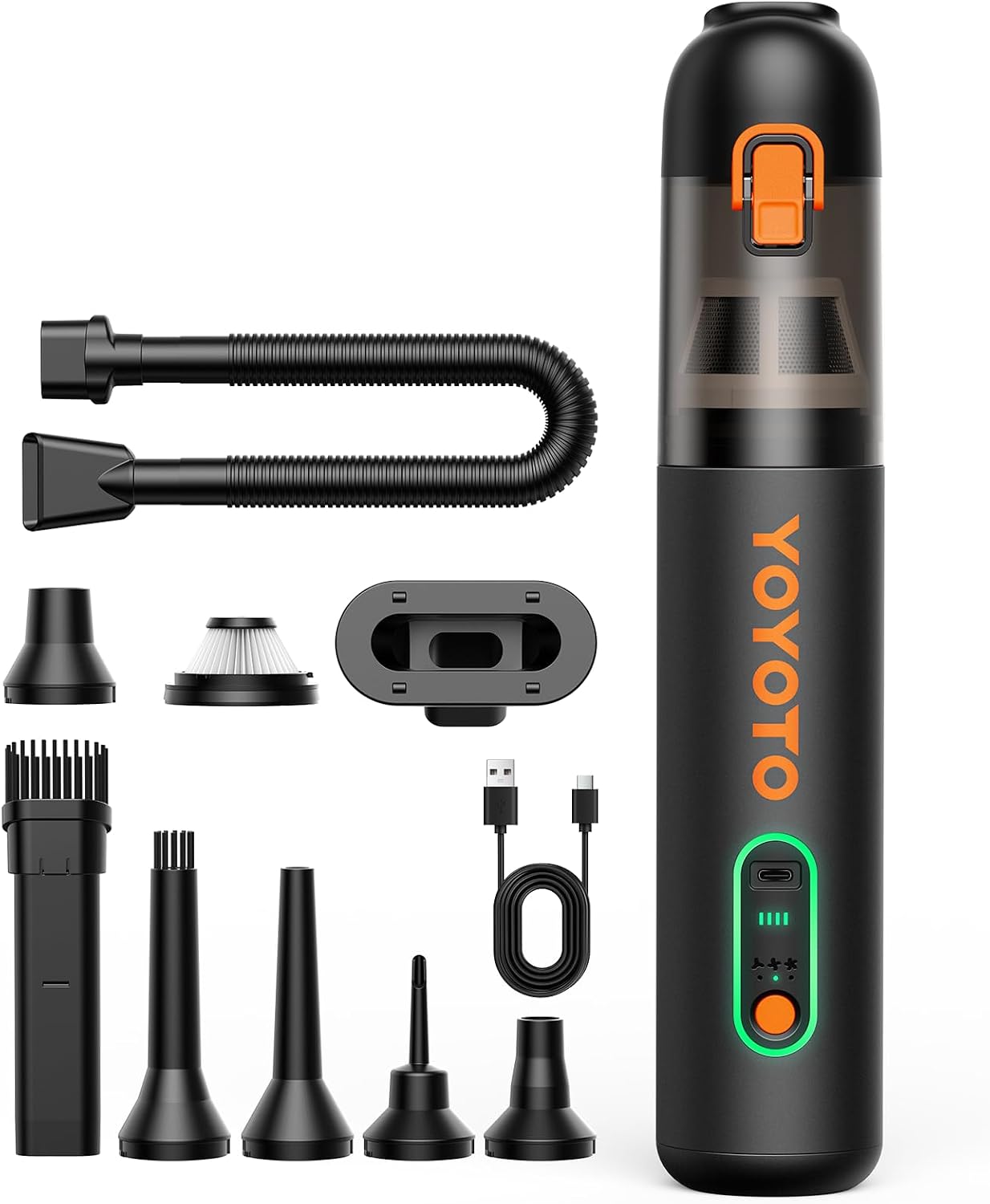 Car Vacuum Rechargeable 21000Pa Powerful Suction Handheld Vacuum Cordless