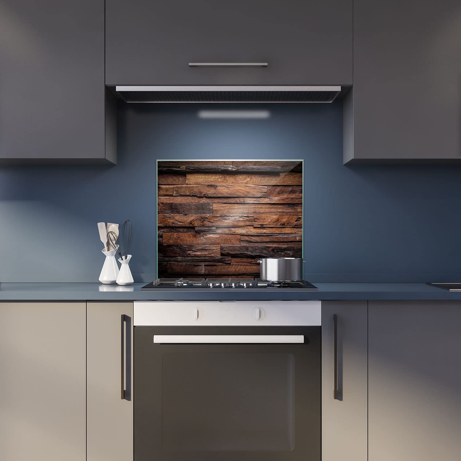 Herdabdeckplatte Abdeckung Ceranfeld Abdeckplatte Schneidebrett 1-Teilig 60x52 Bretter Braun Spritzschutz Glasplatte Ceranfeldabdeckung Schutz Kochplatten Herdschutz Sicherheitsglas Glasschneidebrett
