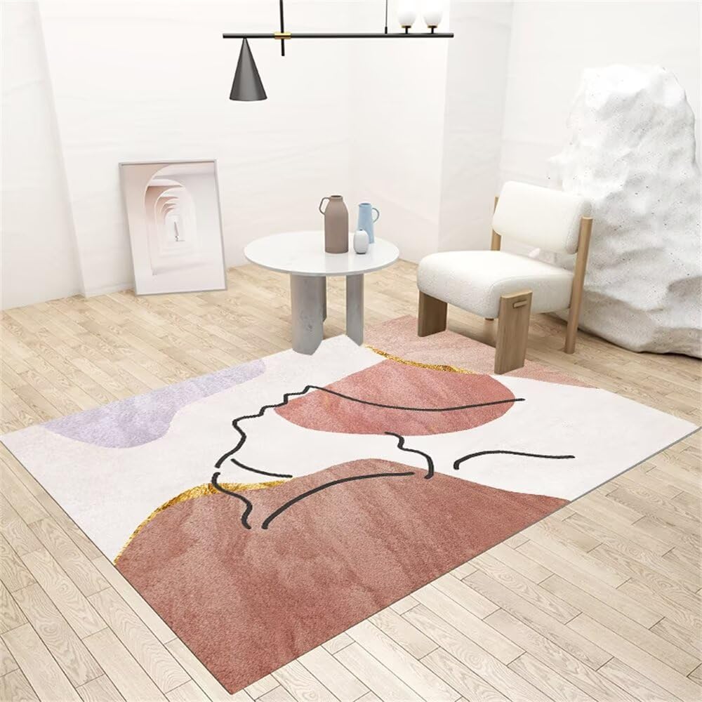 Tapis salon lavable et confortable beige 300x400 cm à poil ras