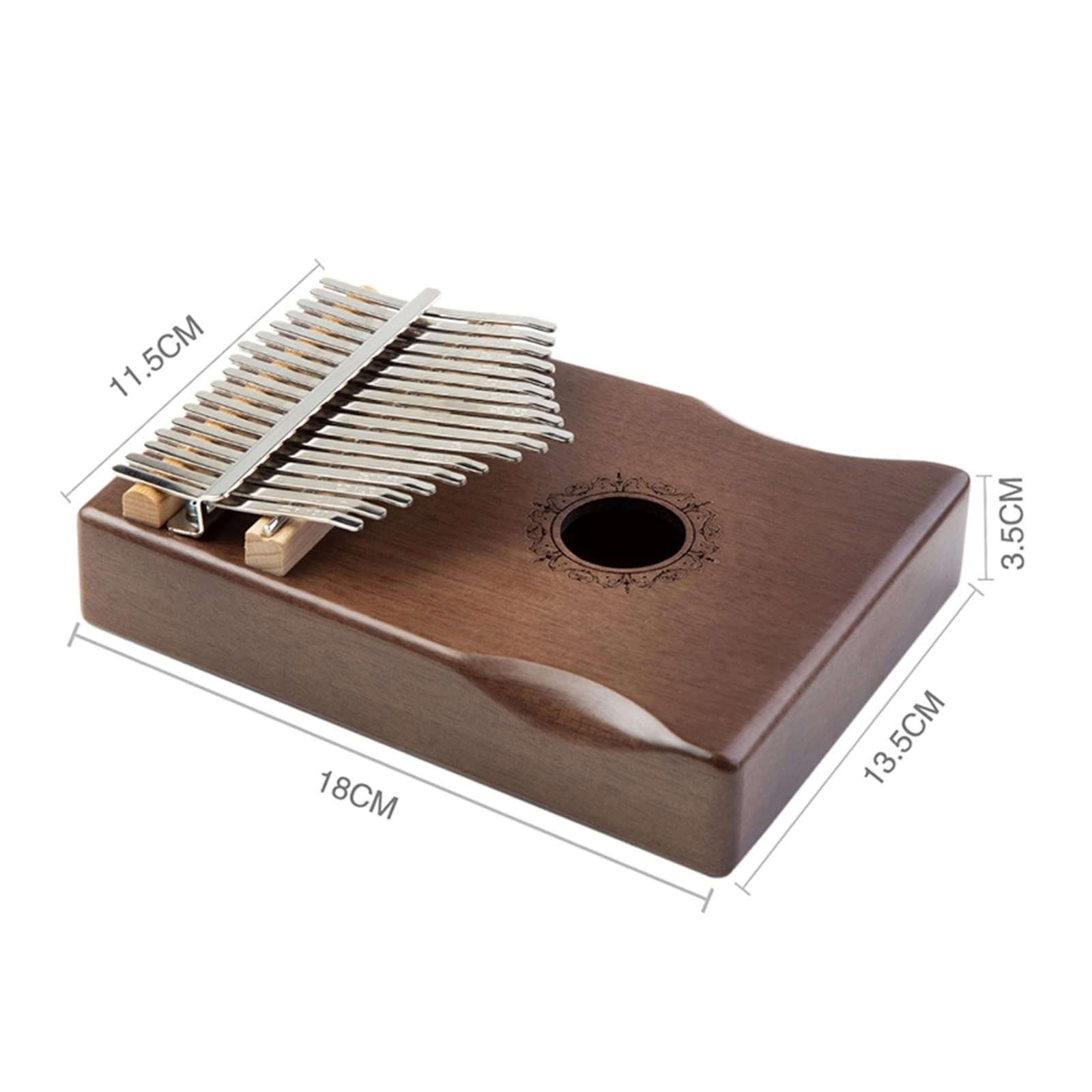 Anfänger Kalimba 17 Tasten Kalimba Daumenklavier Finger Massivholzkörper Tastatur Musikinstrument