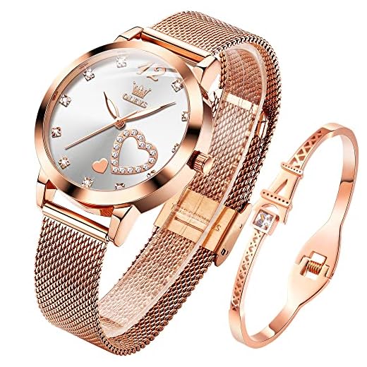 OLEVS Relojes de mujer analógicos de cuarzo relojes de pulsera con diamante cara pequeña oro correa de acero inoxidable reloj impermeable, 5189: Blanco, Lujo
