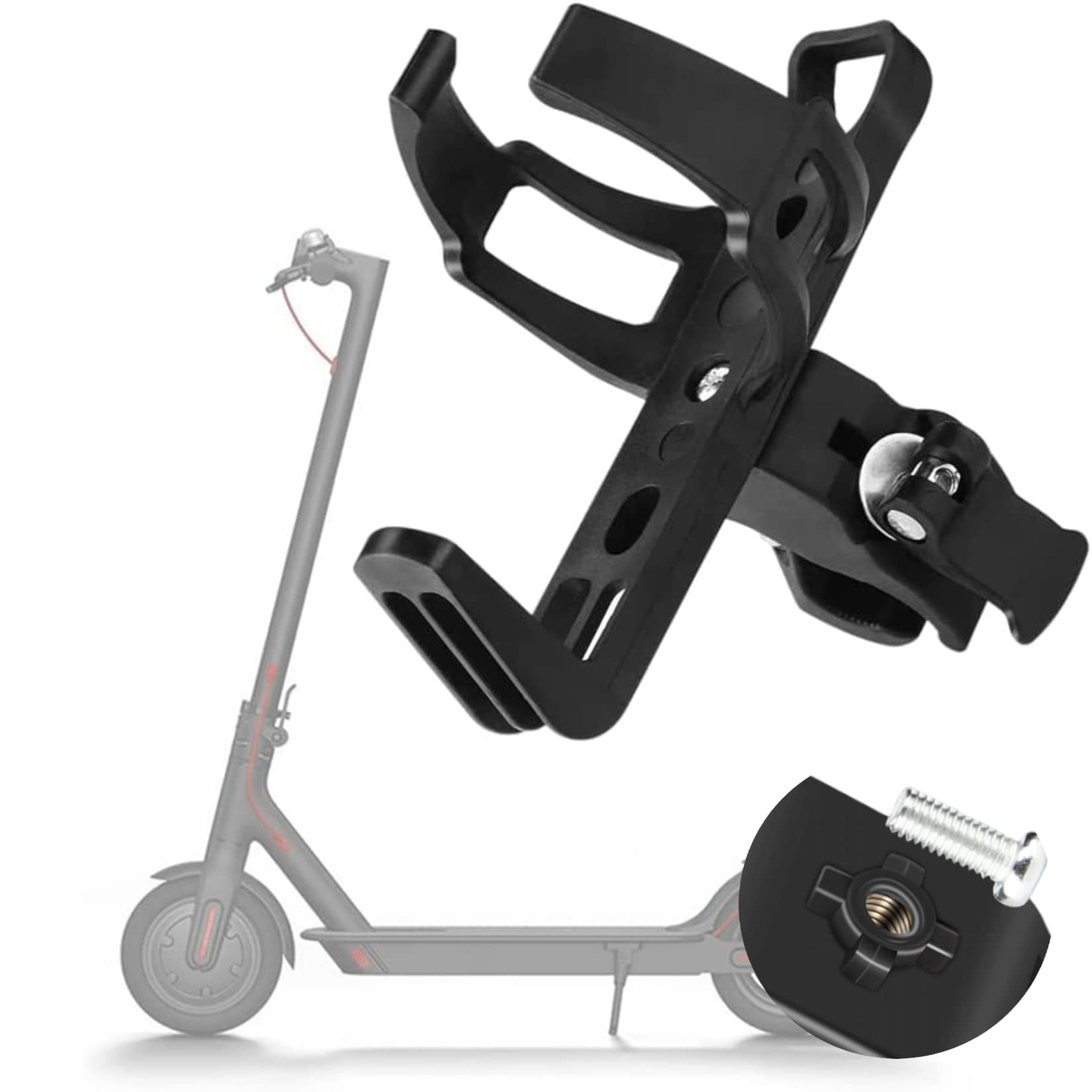 Bike Water Bottle Holder, Universal Bike Cup Holder, 360 Degree Rotating Bike Water Bottle Cage, Water Bottle Holder for Bike Stroller Walker Bike Pramss Wheelchairs, 1 Pack