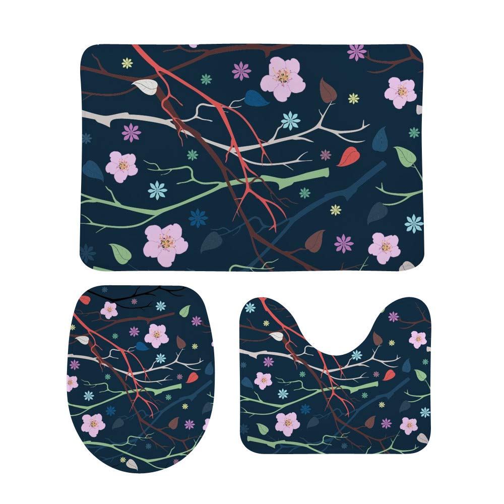 Ensemble tapis de bain cerisier en velours corail d'une douceur exceptionnelle