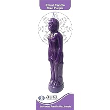 3 Pieces Aura Figure Candle Purple Man Vela Figura Hombre Morado 7.25"