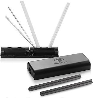 Tri-angle sharpener, Tri Angle System for Pocket Knife, Recurve and Tanto Blades Sharpener, High Alumina Ceramic Stones