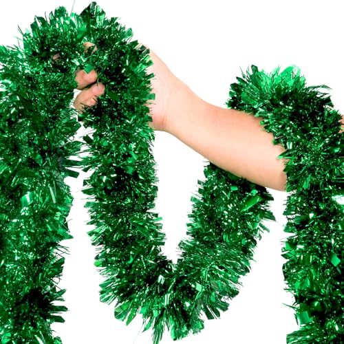 Guirlande Noël verte 50pi tiges scintillantes décoration intérieur extérieur