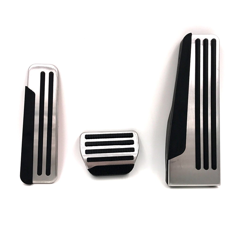 Carmonsons Stainless Steel Gas Fuel Brake Foot Rest Pedal Cover Pads