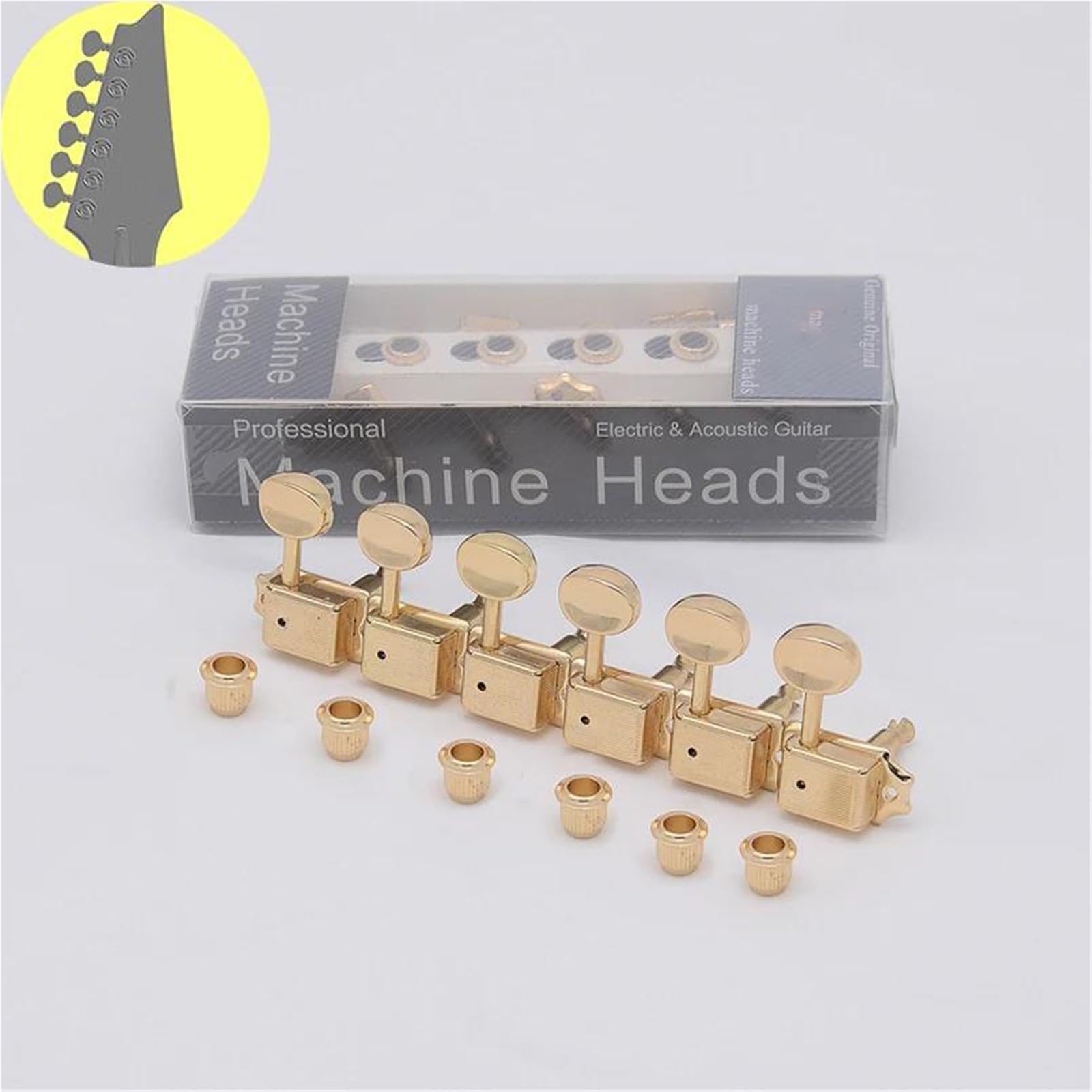 Strunowe Kołki Do Strojenia 1 Zestaw Kluczy Maszynowych R6 L6 Vintage Tuners Do Kołków Stroikowych Gitary ST TL(Gold,R6)
