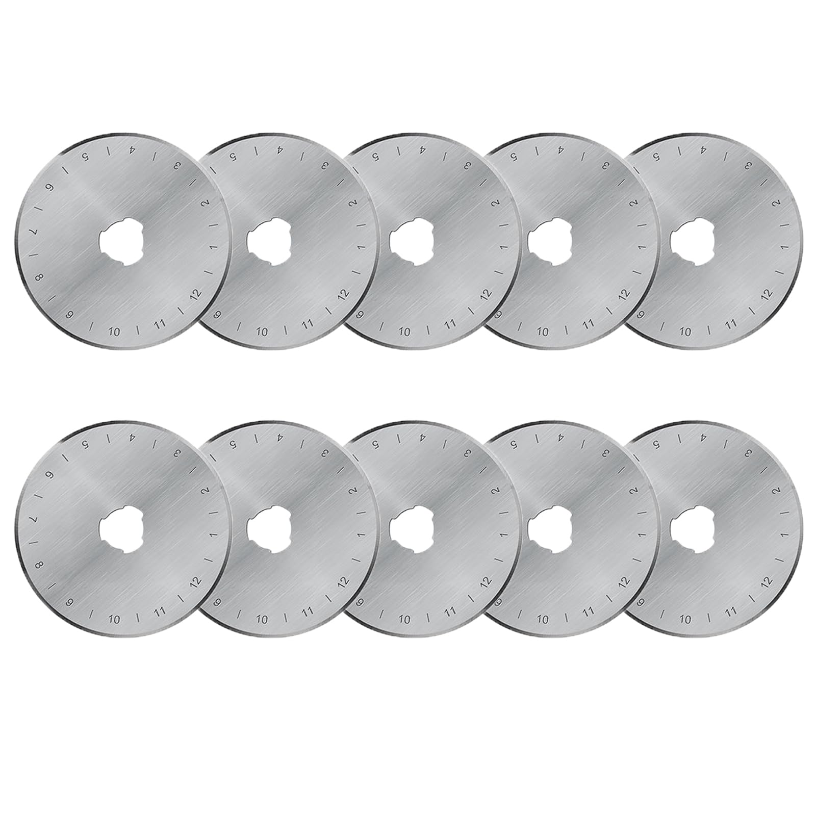 Vleant 45mm Fabric Cutter Wheel Rotary Cutter Blades- Pack of 10 SKS-7 Small Steel Replacement Blades - Scissors and Cutter Tool for Fabric and Crafts