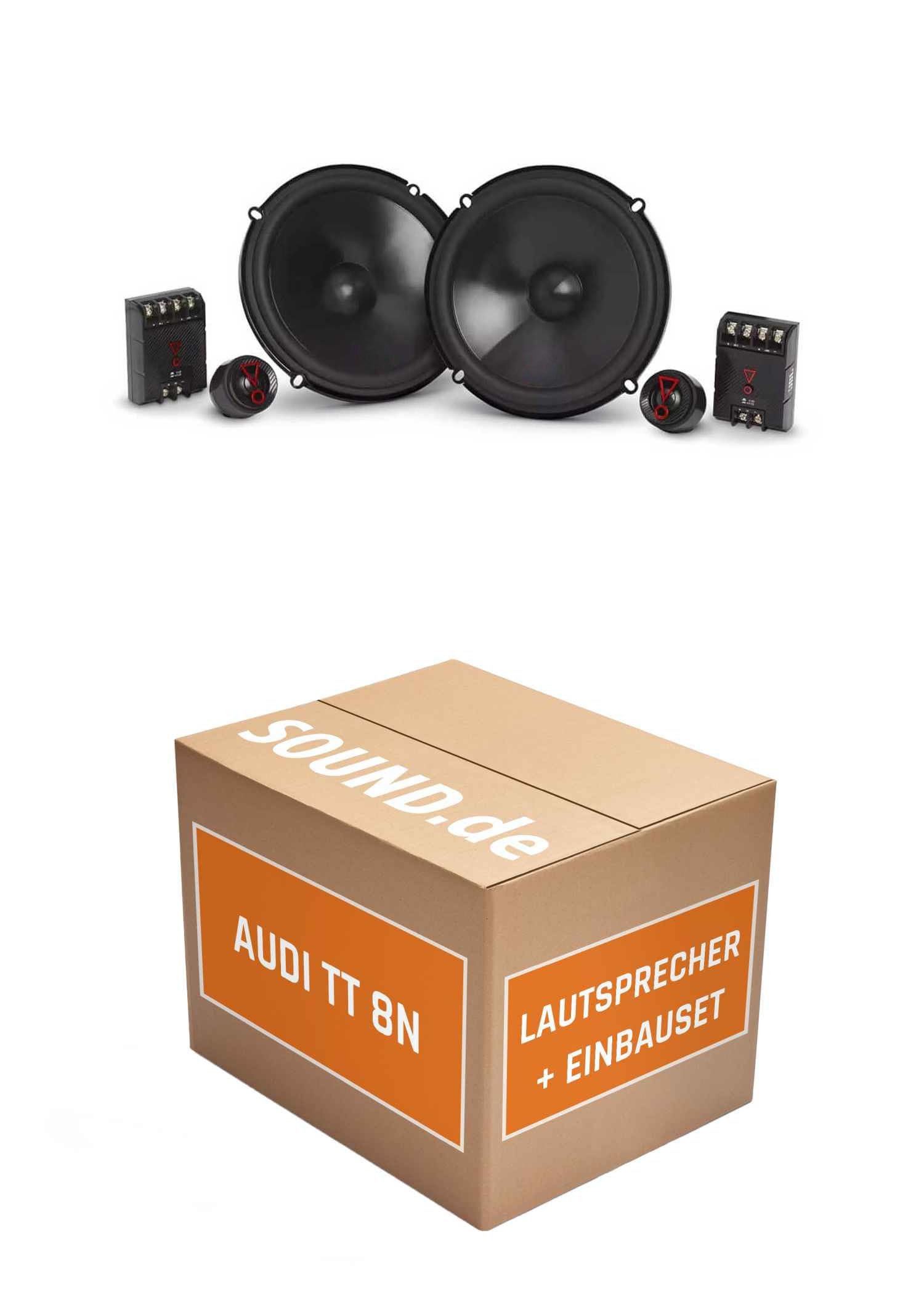 Lautsprecher Boxen Einbaupaket für JBL Stage3 607CF kompatibel mit Audi TT 8N vorne | 2X Tief-Mitteltöner 2X Hochtöner