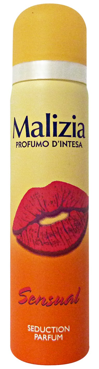 MALIZIA Sensual Lot de 12 déodorants pour femme 75 ml. Spray soin du corps