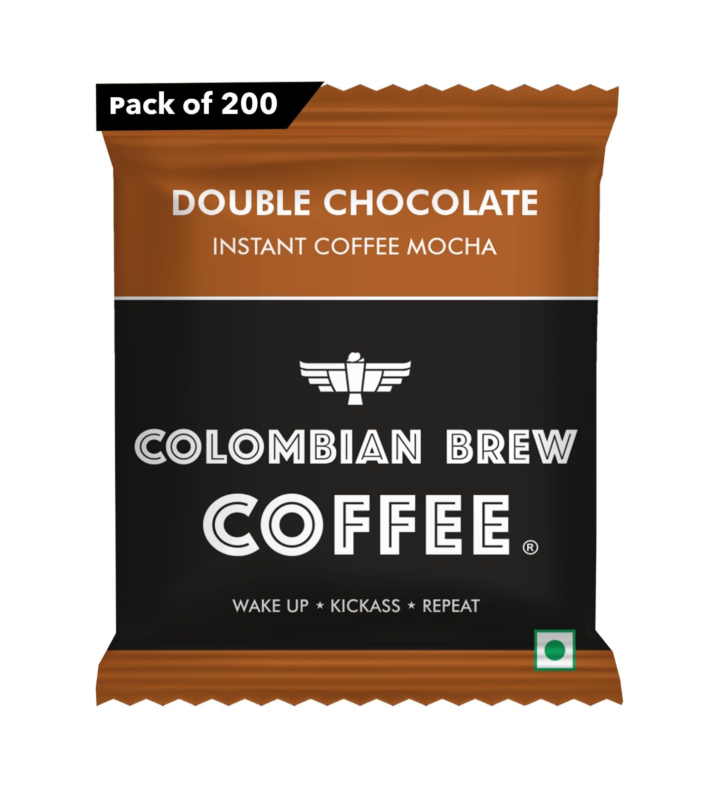 COLOMBIAN BREW COFFEE Colombian Brew Double Chocolate Mocha Instant Coffee Powder Sachets, Pack of 180 - Image 1