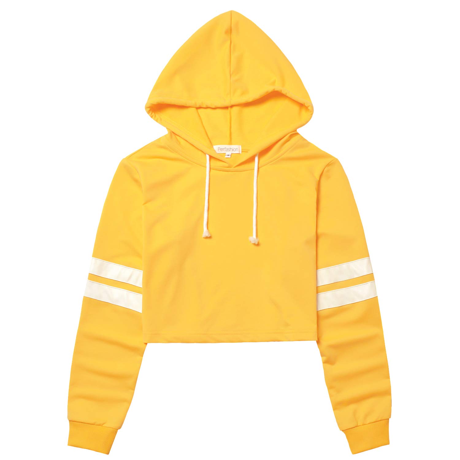crop top hoodie yellow