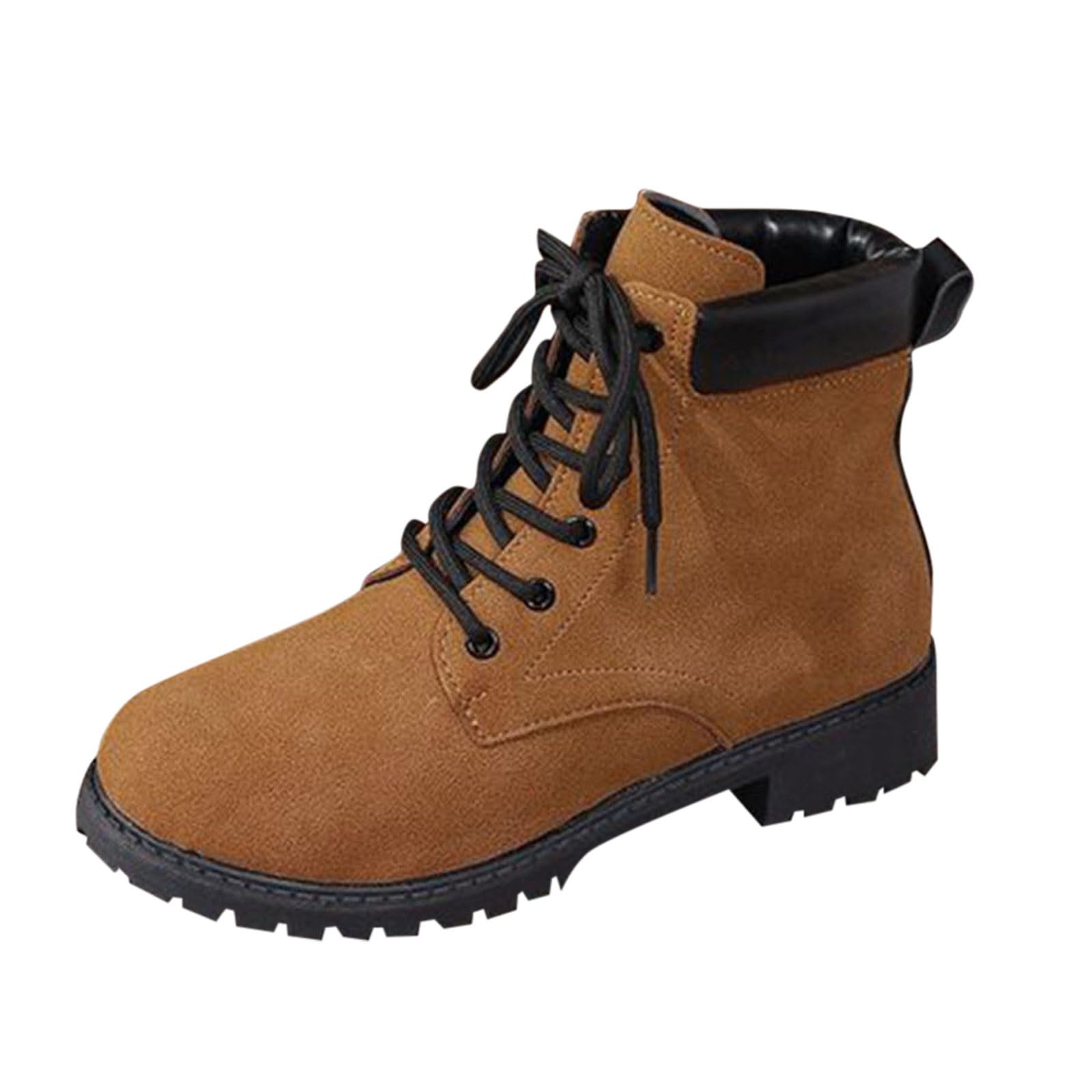 Ankle Boots for Women Comfortable Cargo Lace Up Workwear Booties Low Heel Thick Heeled Casual Boot Hiking Winter
