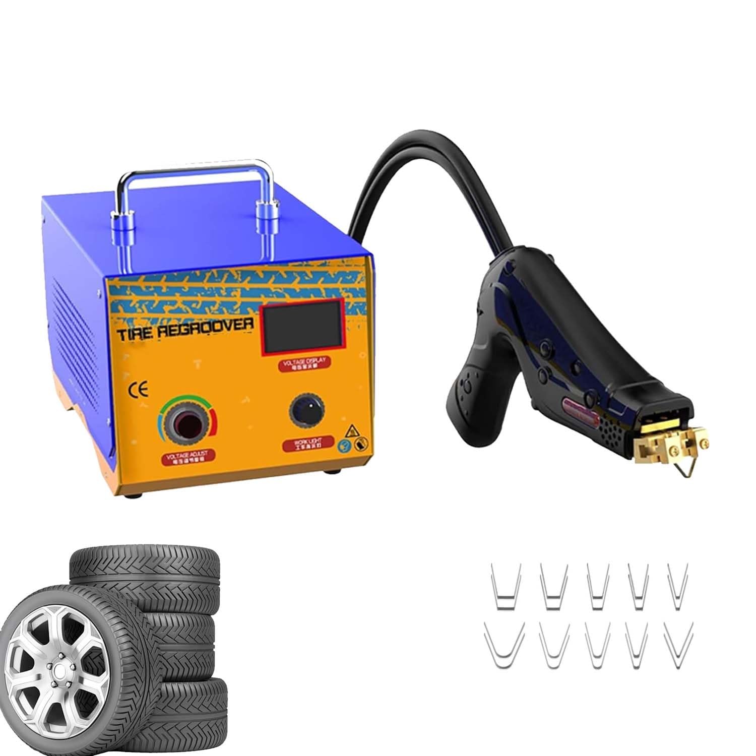 Máquina De Ranurado De Neumáticos 1000W Con 20 Cuchillas U/V, Ajuste De Profundidad Y Voltaje, Cortadora Profesional Para Camiones, Vehículos Industriales Y Ruedas ATV