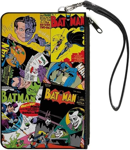 Buckle-Down Buckle-Down Cartera con cremallera Batman accesorio grande, Batman, 8 x 5 pulgadas