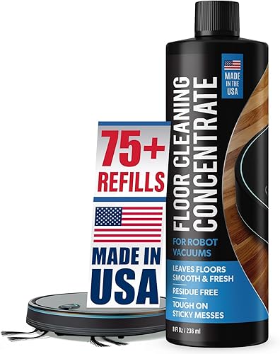 Robot aspirador concentrado de limpieza de suelos para trapeadores - Más de 75 repuestos por botella - Compatible con Roborock, Tineco, iFloor, etc.