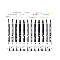 Vista 3 de DNM Maquillaje de ojos de gato Impermeable Neon Colorido Liquid Eyeliner Pen Maquillaje Comestics Delineador de ojos negros de larga duración