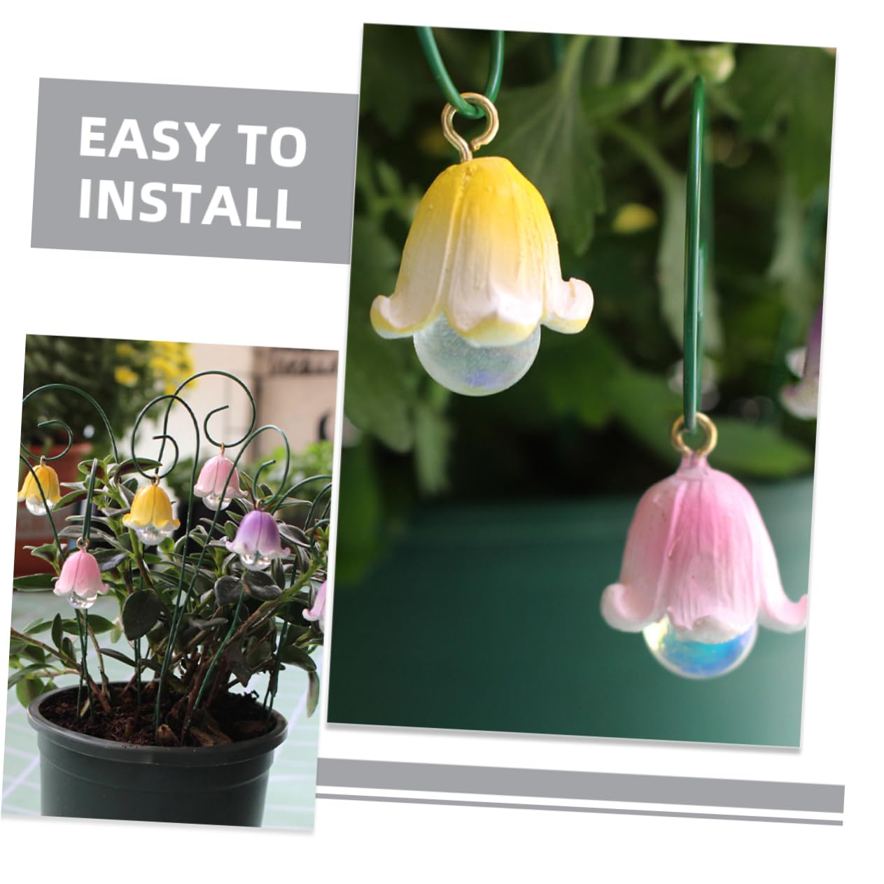 36stücke Teiliges Blumenstecker Für Garten Dekorative Gartenstecker Blumenform Für Rustikale Außendekoration Für Patio Und Gartenverzierungen